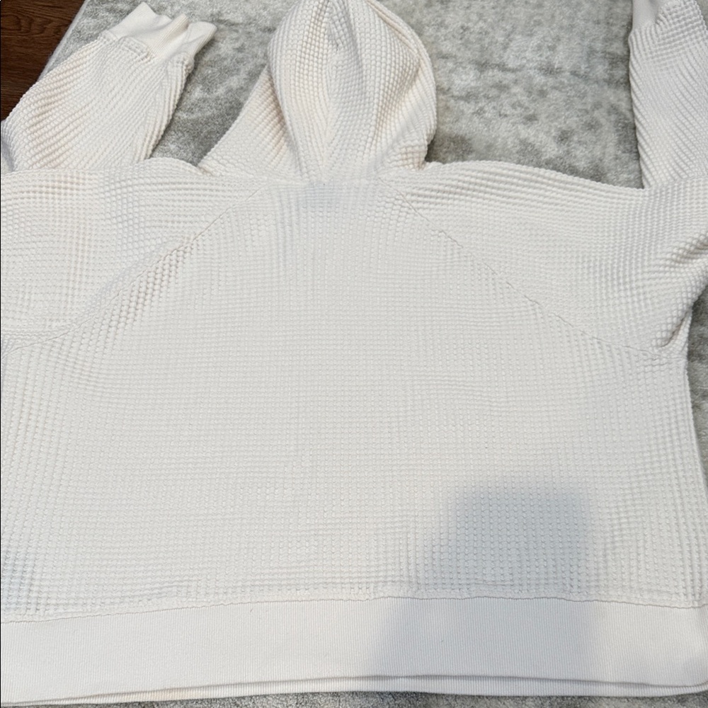 The North Face Women's Cream waffle hooded sweat size M - Picture 7 of 10